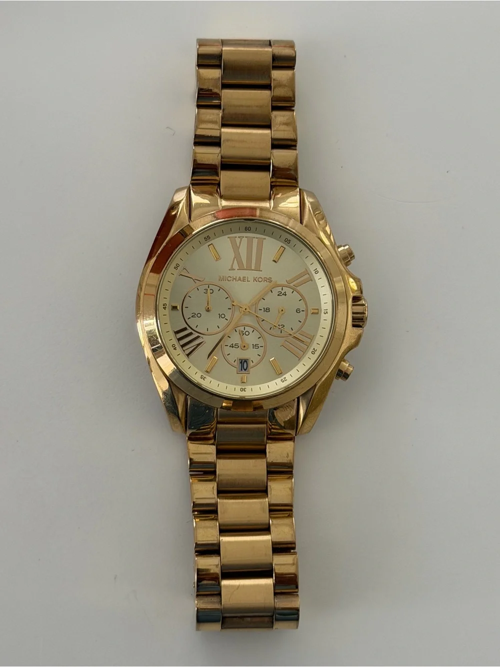 Michael Kors Gold Stainless Steel Chronograph Bracelet Watch